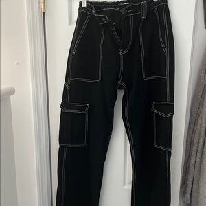 Fashion Nova Black Cargo Jeans